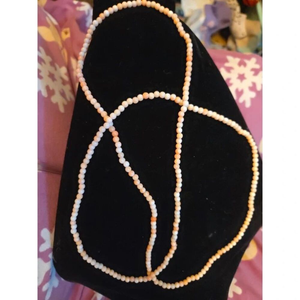 Vintage Angel skin Beaded Necklace
